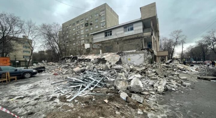 Another large object was demolished in the center of Almaty