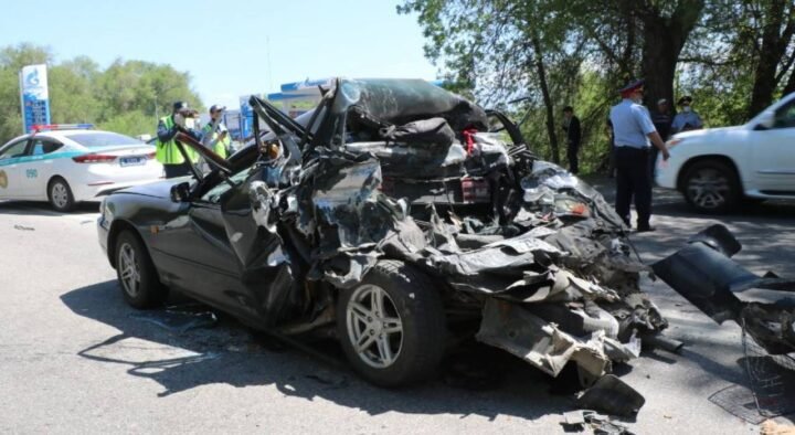 In Almaty region, a truck crushed a passenger car with people
