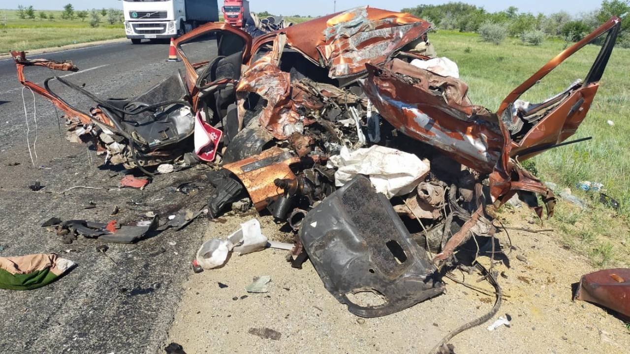 Two people died in a terrible road accident in Aktobe region